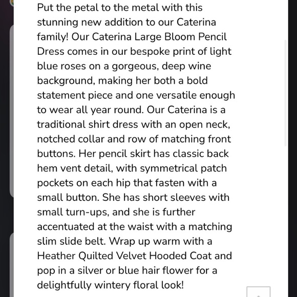 Collectif Floral Fitted Dress - Picture 5 of 14